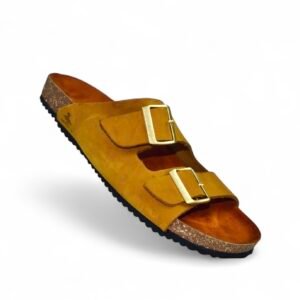 Leather SnapDue Sandal - Mustard